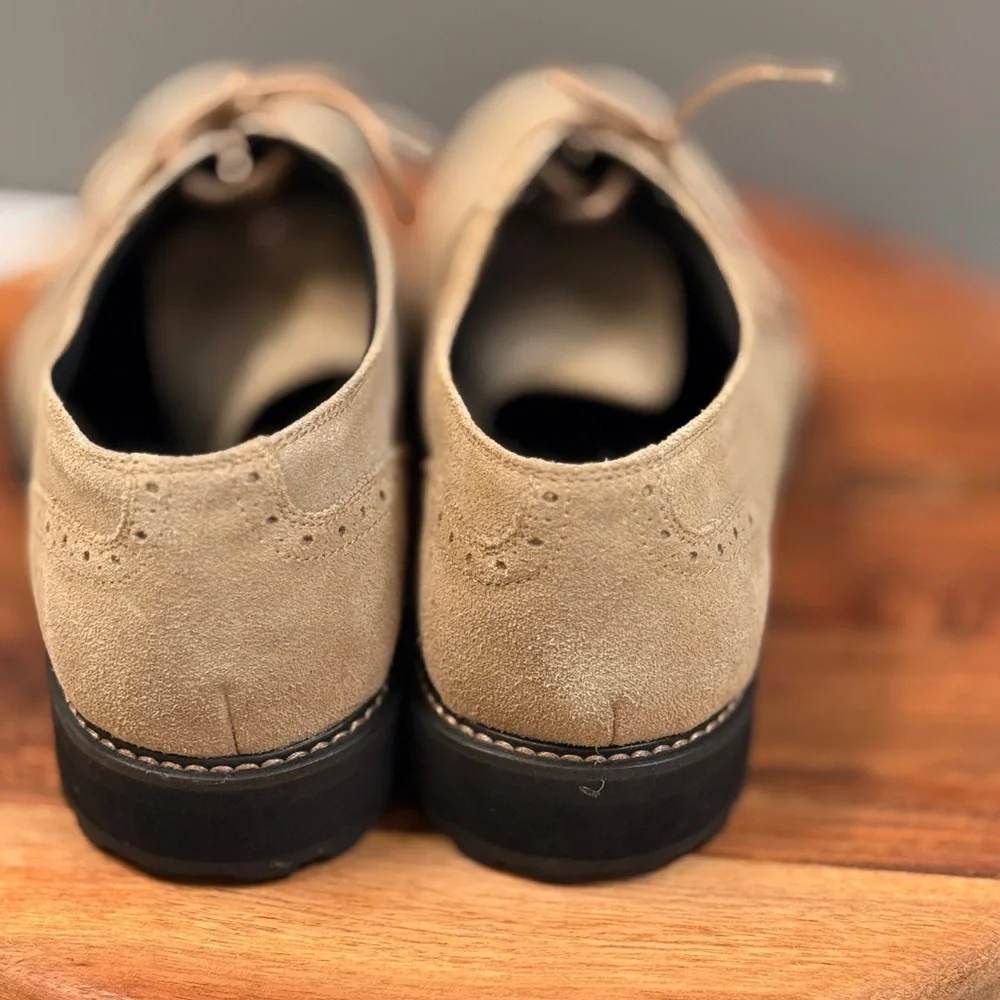 Elegant Tan Suede Derby‎ Shoes